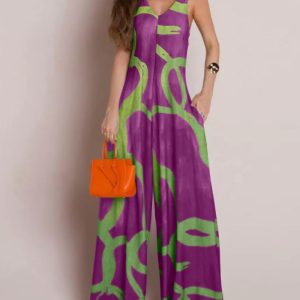 Floral Print V Neck Shoulder Lace Up Jumpsuit Casual Pocket Design Zipper Wide Leg Romper, women Jumpsuits, ChicMe catalog