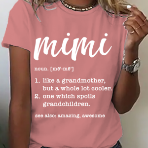 Mimi Definition Grandma Definition Cotton T-Shirt, T-shirts, Lilicloth.com