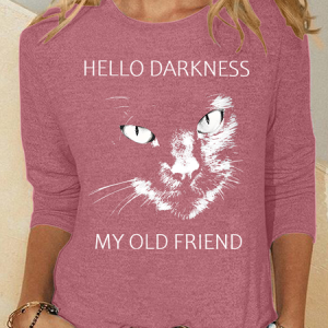 Hello Darkness Casual Long Sleeve Shirt, Long sleeves, Lilicloth.com