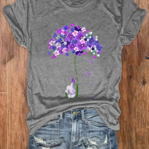 Women's I Will Remember For You Dementia Alzheimer's Disease Awareness Print T-Shirt, T-shirts, Lilicloth.com