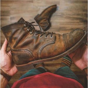 2021 Lace-up Brown Casual Solid Color Winter Star Wars Thick With Round Toe Thickened Male Martin Boots Stand Alone, FOOTWEAR, WAYRATES