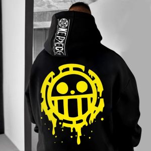 Oversize "anime Print" Print Hoodie, Hoodies&Sweatshirts, WAYRATES
