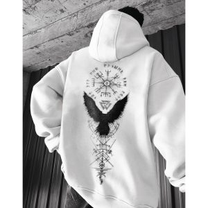 Valkyrie Vintage Spell Raven Totem Hoodies, Hoodies&Sweatshirts, WAYRATES
