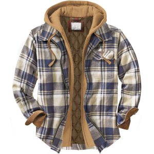 Men's Autumn & Winter Outdoor Casual Checked Hooded Jacket, Jackets&Coats, WAYRATES