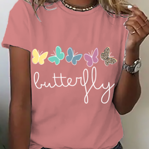 Buttery Fly Cotton T-Shirt, T-shirts, Lilicloth.com