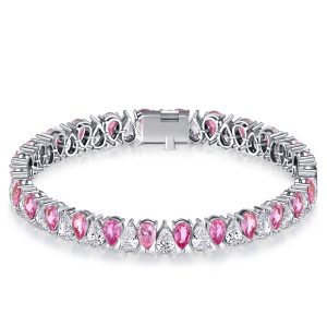 bracelets - Italo White & Pink Stone Pear Shaped Bracelet For Wedding, Italo jewelry - Online Catalog