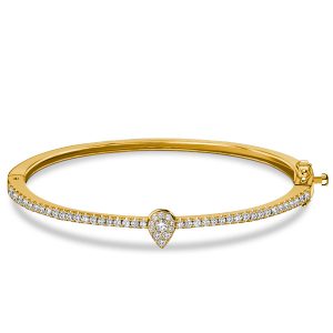 bracelets - Italo Halo Round Cut Bangle Bracelet For Women, Italo jewelry - Online Catalog