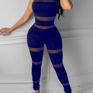 Sheer Mesh Sleeveless Skinny Jumpsuit, women Jumpsuits, ChicMe catalog