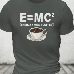 Funny Energy Milk Coffee Science Cotton T-Shirt, T-shirts, Lilicloth.com