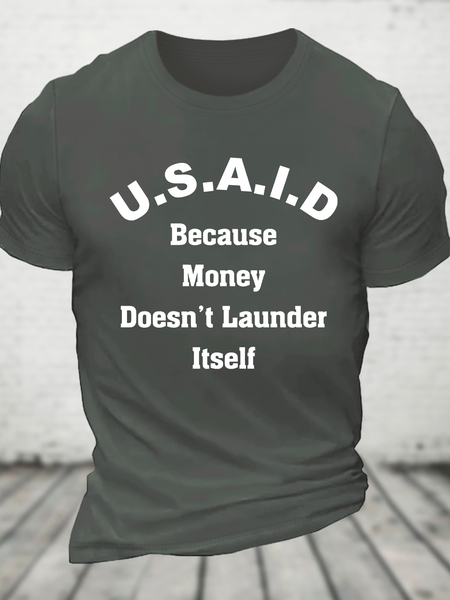 U.S.A.I.D Because Money Doesn`T Launder Cotton T-Shirt, T-shirts, Lilicloth.com