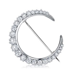 brooches - Antique Cresent Sterling Silver Brooch For Women, Italo jewelry - Online Catalog