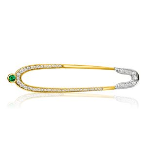 brooches - Vintage Emerald Sterling Silver Pin Brooch For Women, Italo jewelry - Online Catalog