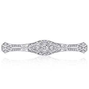 brooches - Italo White Sapphire Antique Art Deco Brooch Bar Brooch, Italo jewelry - Online Catalog
