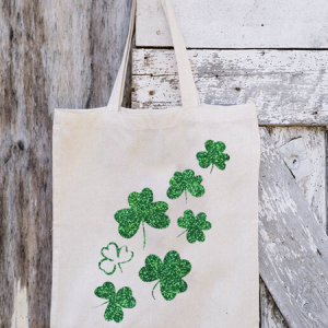 Women's Happy St. Patrick's Day Shopping Tote, JustFashionNow Women's Bags, color:White|size:One-size,