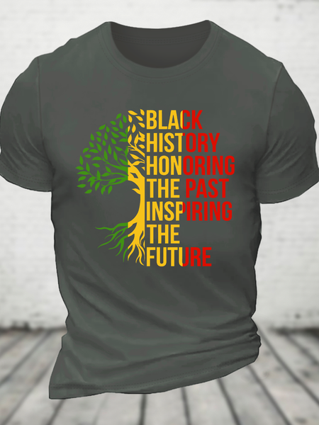Black History Honoring The Past Inspiring The Futu Cotton T-Shirt, T-shirts, Lilicloth.com - Image 2