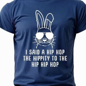 Men's Humor Hip Hop Daddy Bunny Funny Short Sleeve T-shirt, T-shirts, Lilicloth.com