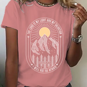 The Lord Is My Light Cotton T-Shirt, T-shirts, Lilicloth.com