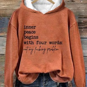 Women's Text Letters Spring/Fall Cotton Long Sleeve Casual Daily Hoodie, JustFashionNow Sweatshirts & Hoodies, color:Orange|size:4XL,