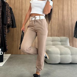 Drawstring Colorblock Stretchy Waist Pockets Design Sweatpants Casual Jogger Pants, women Pants, ChicMe catalog
