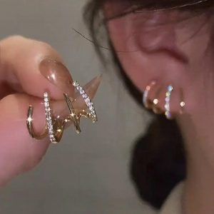 1Pair Rhinestone Geometric Earrings, women Earrings, ChicMe catalog