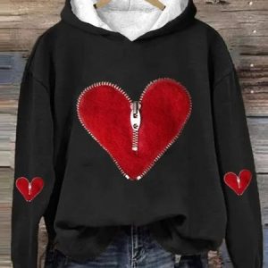 Women's 3D Printing Spring/Fall Long Sleeve Vintage Holiday Hoodie, JustFashionNow Sweatshirts & Hoodies, color:Black|size:5XL,