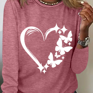 Butterfly Love Casual Long Sleeve Shirt, Long sleeves, Lilicloth.com