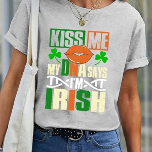 Women's Shamrock Short Sleeve Tee T-shirt Crew Neck Casual Summer Top, JustFashionNow T-Shirts, color:Gray|size:3XL,