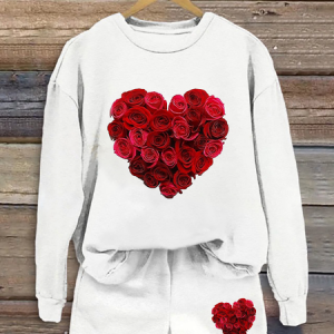 Women's Printing Floral Daily Going Out Two Piece Set Long Sleeve Casual Spring/Fall Top With Pants Matching Set, JustFashionNow Suit Set, color:White|size:4XL,