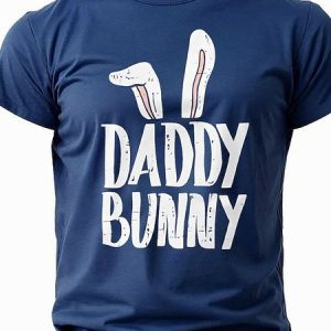 Men's Humor Daddy Bunny Funny Short Sleeve T-shirt, T-shirts, Lilicloth.com