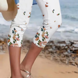 Women's Botanical Floral Print Casual Leggings, Leggings, Lilicloth.com