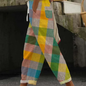 Casual Color Block Comfy Long Pants, Pants, color:XXL|size:As Picture, catalog Noracora shop