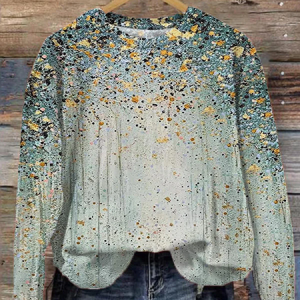Floral Casual Loose Sweatshirt, Hoodies&Sweatshirts, Lilicloth.com