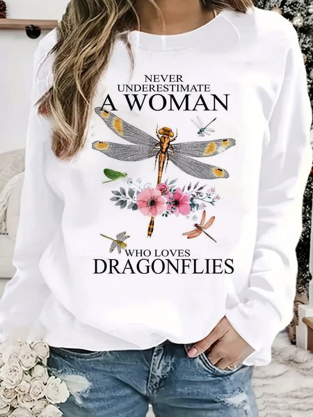 Casual Loose Crew Neck Sweatshirt, Hoodies&Sweatshirts, Lilicloth.com - Image 3