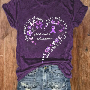 Women's Alzheimer's Forget-Me-Not Myosotis T-Shirt, T-shirts, Lilicloth.com