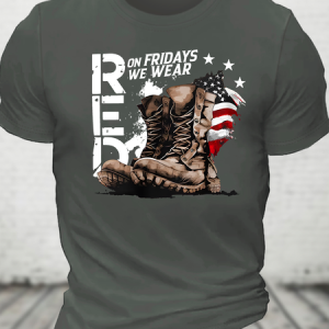 On Fridays We Wear R.E.D Cotton T-Shirt, T-shirts, Lilicloth.com