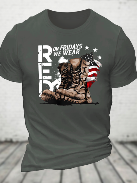 On Fridays We Wear R.E.D Cotton T-Shirt, T-shirts, Lilicloth.com
