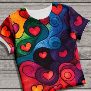 Vintage Animal Crew Neck Short Sleeve T-shirt, T-shirts, color:Multicolor|size:4XL, catalog Noracora shop