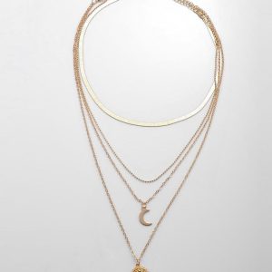 Moon Sun Pendant Multi Layered Necklace, women Necklace & Pendant, ChicMe catalog