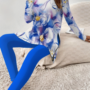 Women's Jersey Floral Daily Going Out Two Piece Set Long Sleeve Casual Spring/Fall Top With Pants Matching Set, JustFashionNow Suit Set, color:Blue|size:XXL,