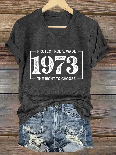 Women'S V Neck Regular Fit Casual Cotton-Blend T-Shirt, T-shirts, Lilicloth.com