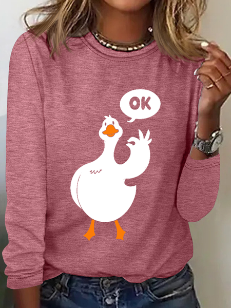 Ok Duck Long Sleeve Shirt, Long sleeves, Lilicloth.com