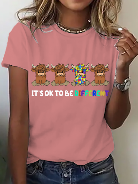 It's Ok To Be Different Gnome Support Autism Awareness Cotton T-Shirt, T-shirts, Lilicloth.com