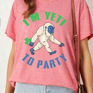 Women's Shamrock Short Sleeve Tee T-shirt Crew Neck Casual Summer Top, JustFashionNow T-Shirts, color:Red|size:3XL,