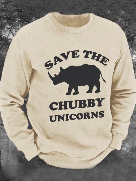 Save The Chubby Unicorns Men's Casual Sweatshirt, Hoodies&Sweatshirts, Lilicloth.com - Image 2