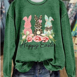 Women's Crew Neck Text Letters Printing Casual Spring/Fall Long Sleeve Sweatshirt, JustFashionNow Sweatshirts & Hoodies, color:Green|size:XXL,
