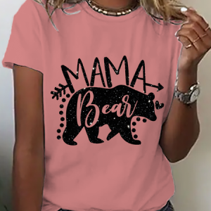 Mama Bear Mothers Day Cotton T-Shirt, T-shirts, Lilicloth.com