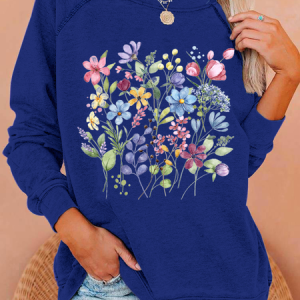 Women's wildflowers Casual Sweatshirt, Hoodies&Sweatshirts, Lilicloth.com