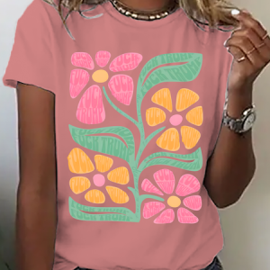 Subtle Fuck Trump Flower Tee Shirt, Anti Trump Floral Comfort Colors® Tee Shirt Gift For Democrat, Fuck Trump Progressive Liberal Flower Tee Cotton T-Shirt, T-shirts, Lilicloth.com