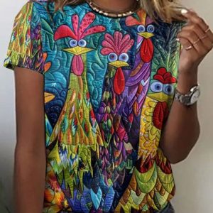 Animal Cotton Casual T-Shirt, T-shirts, Lilicloth.com
