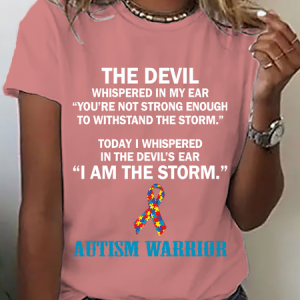 Autism Awareness I Am The Storm Cotton T-Shirt, T-shirts, Lilicloth.com